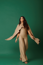 Conjunto Macacão Pantalona e Colete Removível Sense