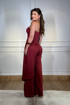 Macacão Pantalona Strapless Fluído Afrodite